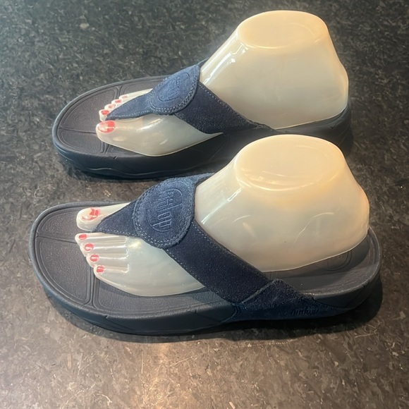 Fitflop Blue Sandals Comfortable Everyday Wear - Picture 4 of 6